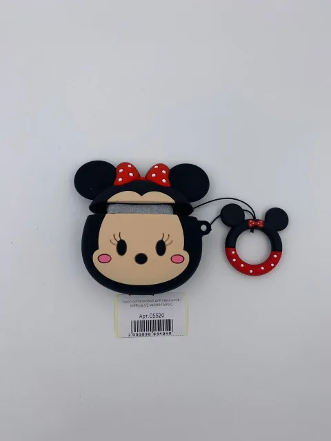 Чехол силиконовый для наушников AIRPods1/2 МИННИ МАУС, для AirPods,  AirPods 2, арт. 05520