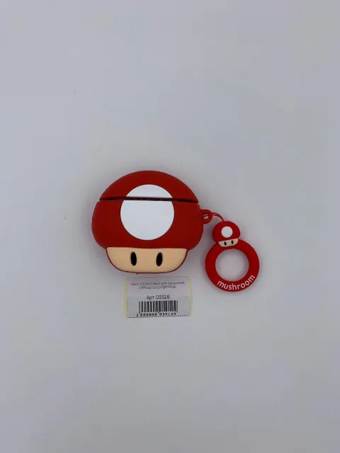 Чехол силиконовый для наушников AIRPods1/2 СУПЕРГРИБ, для AirPods,  AirPods 2, арт. 05528