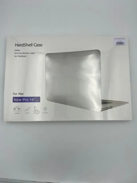 Чехол HardShell Case для MacBook New Pro 16" (A2141) ПРОЗРАЧНЫЙ №1, для MacBook New Pro 16", арт. 05705