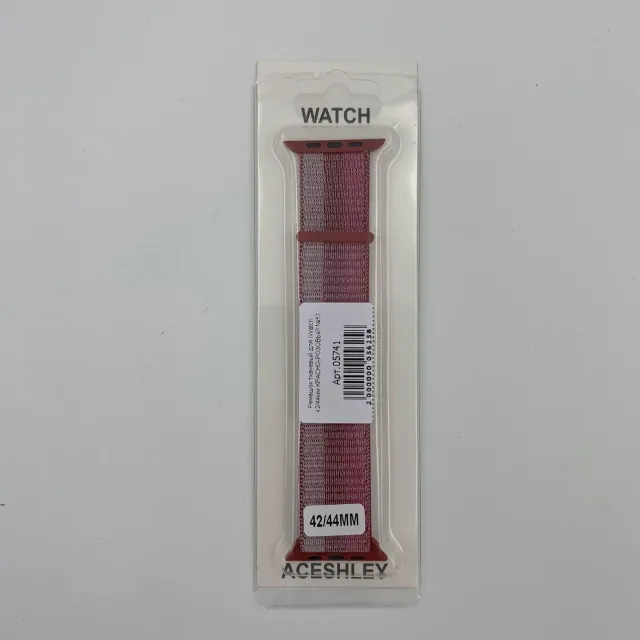 Ремешок тканевый для iWatch 42/44/45/49мм КРАСНО-РОЗОВЫЙ №57, для iWatch 42, iWatch 44, iWatch 45, iWatch 49, арт. 05741