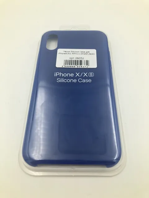 Чехол Silicone Case для iPhoneX/XS ЯРКО-СИНИЙ (№40), для iPhone X, iPhone Xs, арт. 06052