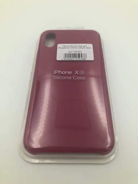 Чехол Silicone Case для iPhoneX/XS ГРАНАТОВЫЙ (№64), для iPhone X, iPhone Xs, арт. 06063