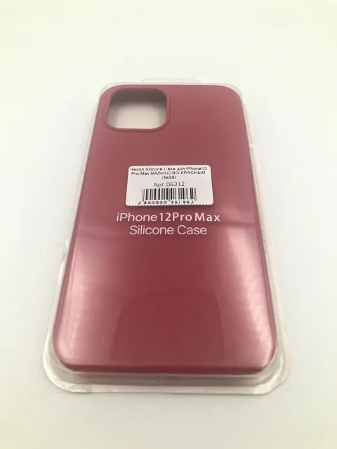 Чехол Silicone Case для iPhone12 Pro Max МАЛИНОВО-КРАСНЫЙ (№48), для iPhone 12 Pro Max, арт. 06312