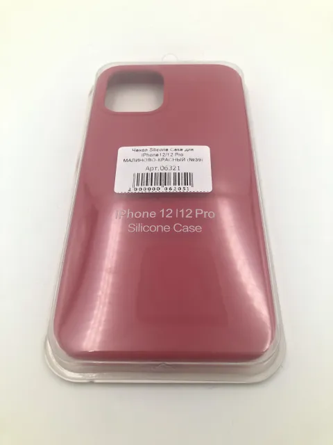 Чехол Silicone Case для iPhone12/12 Pro МАЛИНОВО-КРАСНЫЙ (№48), для iPhone 12, iPhone 12 Pro, арт. 06321