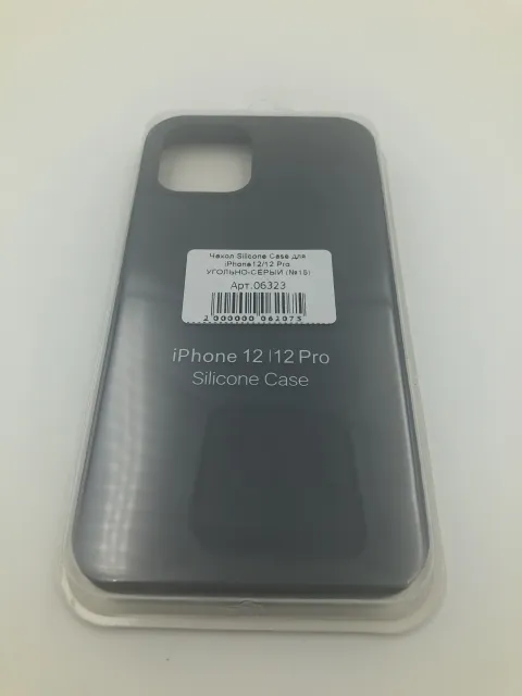 Чехол Silicone Case для iPhone12/12 Pro УГОЛЬНО-СЕРЫЙ (№15), для iPhone 12, iPhone 12 Pro, арт. 06323