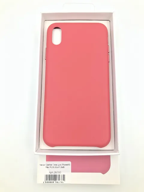 Чехол Leather Case для iPhoneXS Max РОЗОВЫЙ (№6), для iPhone Xs Max, арт. 06393