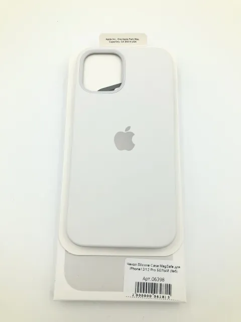 Чехол Silicone Case MagSafe для iPhone12/12 Pro БЕЛЫЙ, для iPhone 12, iPhone 12 Pro, арт. 06398