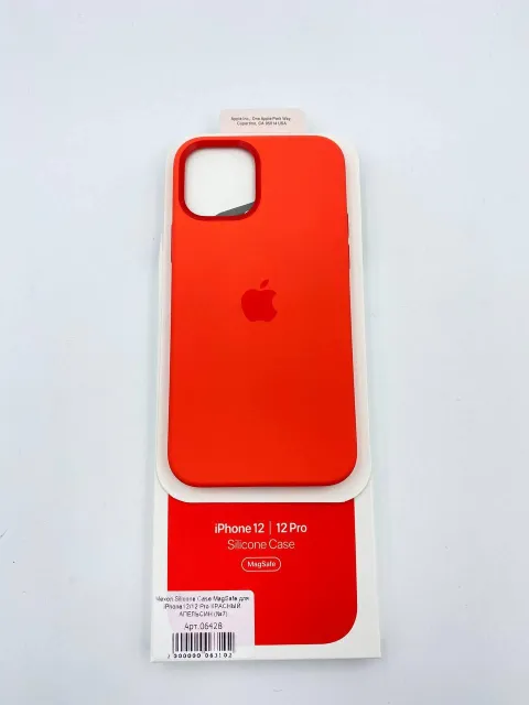 Чехол Silicone Case MagSafe для iPhone12/12 Pro КРАСНЫЙ АПЕЛЬСИН, для iPhone 12, iPhone 12 Pro, арт. 06428