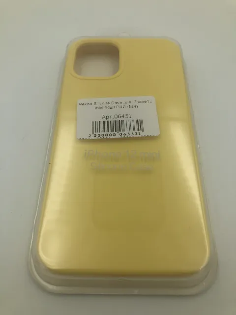 Чехол Silicone Case для iPhone12 mini ЖЕЛТЫЙ (№4), для iPhone 12 mini, арт. 06451