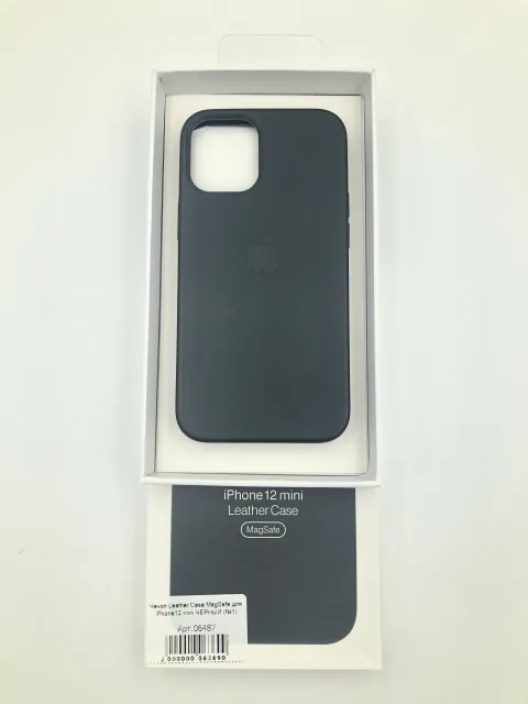 Чехол Leather Case MagSafe с анимацией для iPhone12 mini ЧЕРНЫЙ (№4), для iPhone 12 mini, арт. 06487