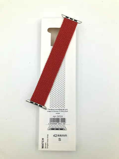 Плетёный монобраслет для iWatch 42/44/45/49мм S КРАСНЫЙ копия, для iWatch 42, iWatch 44, iWatch 45, iWatch 49, арт. 06528
