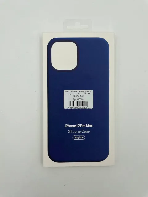 Чехол Silicone Case MagSafe с анимацией для iPhone12 Pro Max ТЕМНО-СИНИЙ (№4), для iPhone 12 Pro Max, арт. 06681