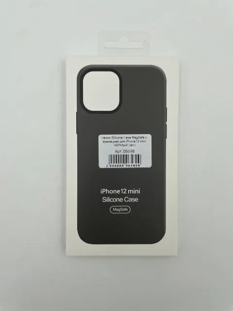 Чехол Silicone Case MagSafe с анимацией для iPhone12 mini ЧЕРНЫЙ (№1), для iPhone 12 mini, арт. 06698