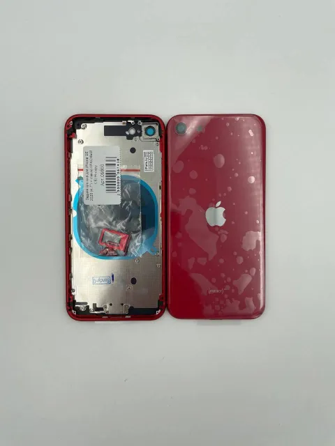 Задняя крышка для iPhone SE 2020 (4,7") + стекло КРАСНЫЙ (CE) - ПРЕМИУМ, для iPhone SE 2020, арт. 06860