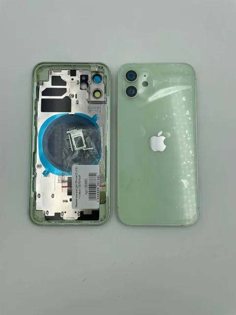 Задняя крышка для iPhone12 + стекло ЗЕЛЕНЫЙ (СЕ) - ПРЕМИУМ, для iPhone 12, арт. 06885