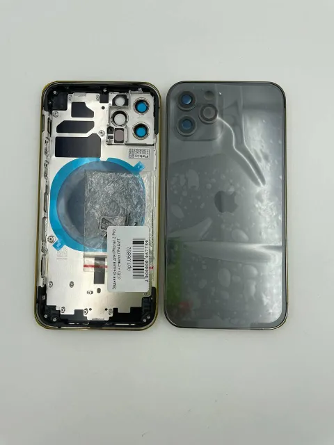 Задняя крышка для iPhone12 Pro + стекло ГРАФИТ (СЕ) - ПРЕМИУМ, для iPhone 12 Pro, арт. 06892