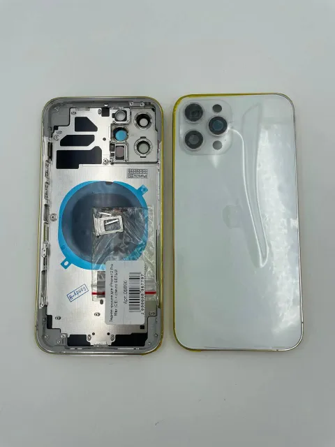 Задняя крышка для iPhone12 Pro Max + стекло БЕЛЫЙ (СЕ) - ПРЕМИУМ, для iPhone 12 Pro Max, арт. 06896