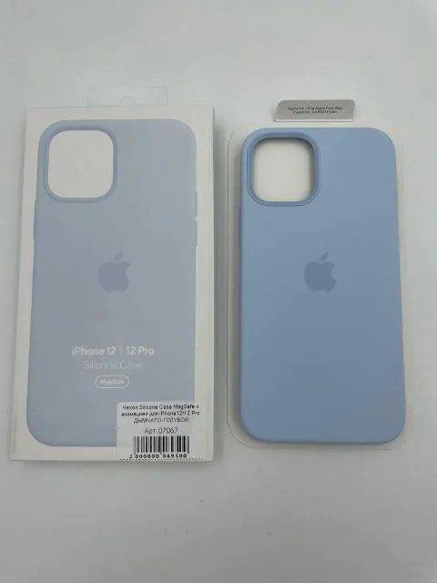 Чехол Silicone Case MagSafe с анимацией для iPhone12/12 Pro ДЫМЧАТО-ГОЛУБОЙ (№14), для iPhone 12, iPhone 12 Pro, арт. 07067
