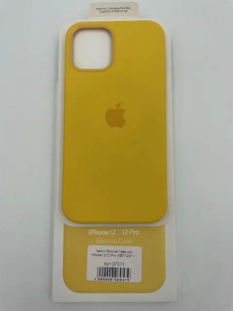 Чехол Silicone Case для iPhone12/12 Pro ЖЕЛТЫЙ (№9) 1:1, для iPhone 12, iPhone 12 Pro, арт. 07074