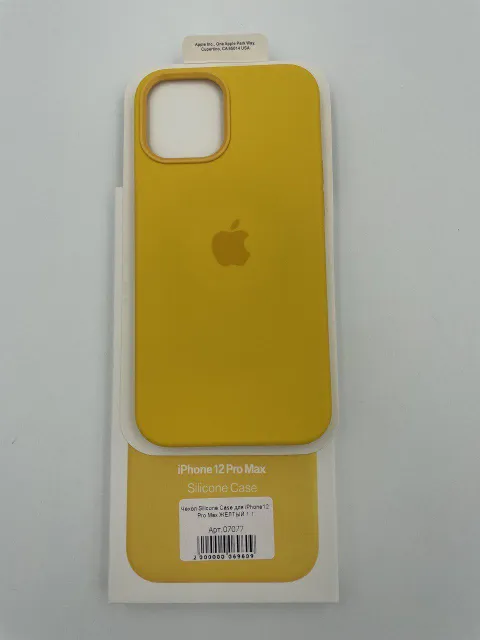 Чехол Silicone Case для iPhone12 Pro Max ЖЕЛТЫЙ (№9) 1:1, для iPhone 12 Pro Max, арт. 07077