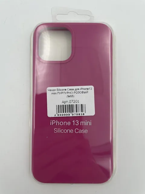 Чехол Silicone Case для iPhone13 mini ПУРПУРНО-РОЗОВЫЙ (№55), для iPhone 13 mini, арт. 07201