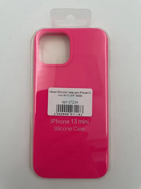 Чехол Silicone Case для iPhone13 mini ФУКСИЯ (№58), для iPhone 13 mini, арт. 07234