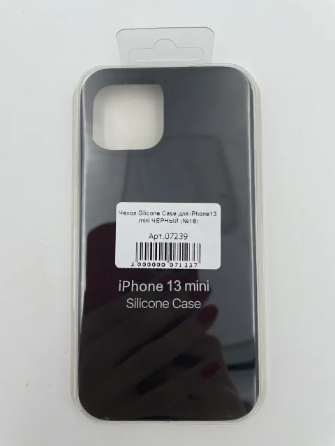 Чехол Silicone Case для iPhone13 mini ЧЕРНЫЙ (№18), для iPhone 13 mini, арт. 07239