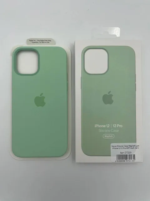 Чехол Silicone Case MagSafe для iPhone12/12 Pro МЯТНЫЙ, для iPhone 12, iPhone 12 Pro, арт. 07329