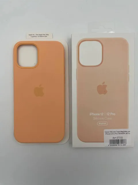 Чехол Silicone Case MagSafe для iPhone12/12 Pro ПАПАЙЯ, для iPhone 12, iPhone 12 Pro, арт. 07332