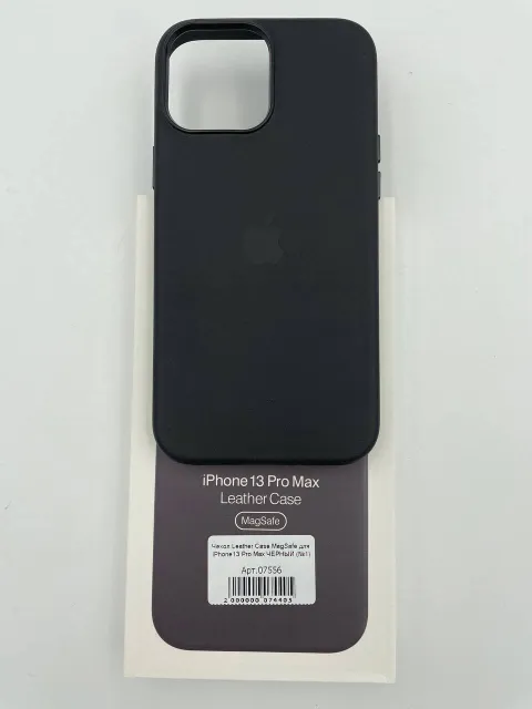 Чехол Leather Case MagSafe с анимацией для iPhone13 Pro Max ЧЕРНЫЙ (№1), для iPhone 13 Pro Max, арт. 07556