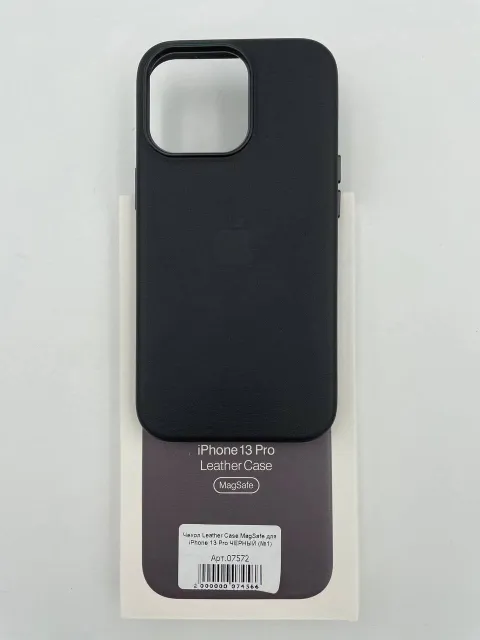 Чехол Leather Case MagSafe с анимацией для iPhone13 Pro ЧЕРНЫЙ (№1), для iPhone 13 Pro, арт. 07572