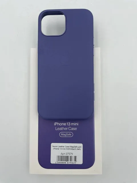 Чехол Leather Case MagSafe с анимацией для iPhone13 mini ЛИЛОВЫЙ (№3), для iPhone 13 mini, арт. 07579