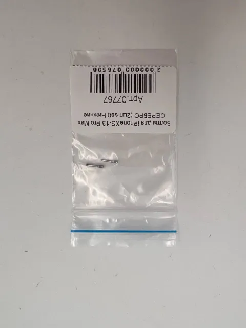 Болты для iPhoneХS-13 Pro Max СЕРЕБРО (2шт set) Нижние, для iPhone Хs, iPhone Хs Max, iPhone 11, iPhone 11 Pro, iPhone 11 Pro Max, iPhone 12 mini, iPhone 12, iPhone 12 Pro, iPhone 12 Pro Max, iPhone 13 mini, iPhone 13, iPhone 13 Pro, iPhone 13 Pro Max, арт. 07767