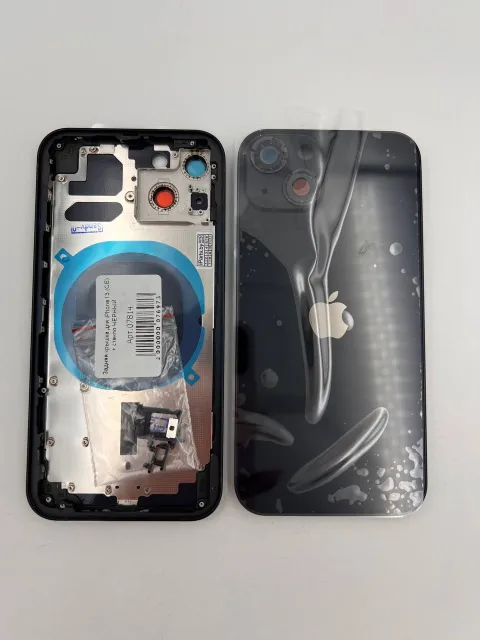 Задняя крышка для iPhone13 + стекло ЧЕРНЫЙ (СЕ) - ПРЕМИУМ, для iPhone 13, арт. 07814