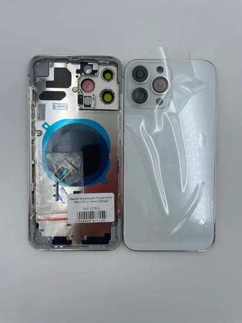 Задняя крышка для iPhone13 Pro Max + стекло БЕЛЫЙ (СЕ) - ПРЕМИУМ, для iPhone 13 Pro Max, арт. 07832