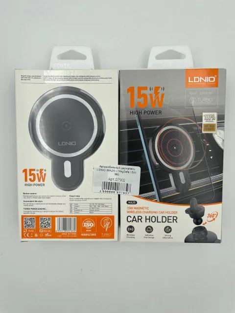 Автомобильный держатель LDNIO (MA20) с MagSafe 15W, 360`, арт. 07902