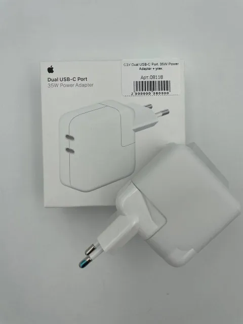 СЗУ Dual USB-C Port, 35W Power Adapter + упак., для EU - USB-C*2, 35W, арт. 08118
