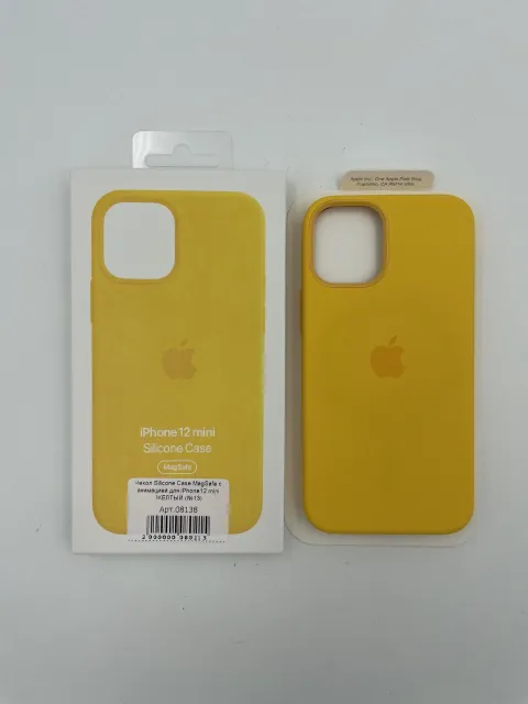 Чехол Silicone Case MagSafe с анимацией для iPhone12 mini ЖЕЛТЫЙ (№13), для iPhone 12 mini, арт. 08138