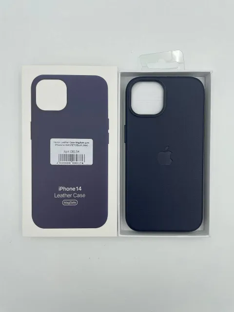 Чехол Leather Case MagSafe с анимацией для iPhone14 ФИОЛЕТОВЫЙ (№4), для iPhone 14, арт. 08154