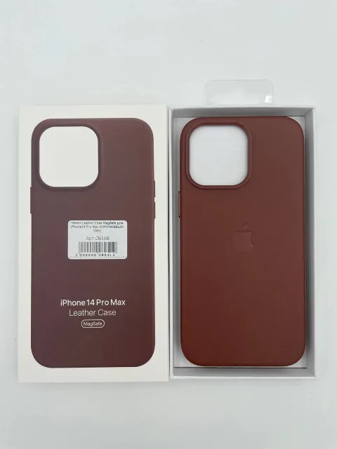 Чехол Leather Case MagSafe с анимацией для iPhone14 Pro Max КОРИЧНЕВЫЙ (№2), для iPhone 14 Pro Max, арт. 08168