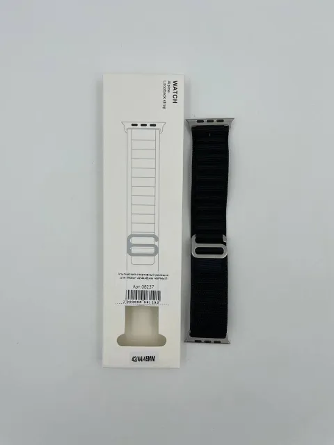 Альпийский спортивный ремешок для iWatch 42/44/45/49мм ЧЕРНЫЙ №4, для iWatch 42, iWatch 44, iWatch 45, iWatch 49, арт. 08237