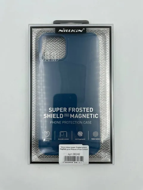 Чехол Nillkin super frosted shield MagSafe для iPhone14 Plus СИНИЙ, для iPhone 14 Plus, арт. 08248