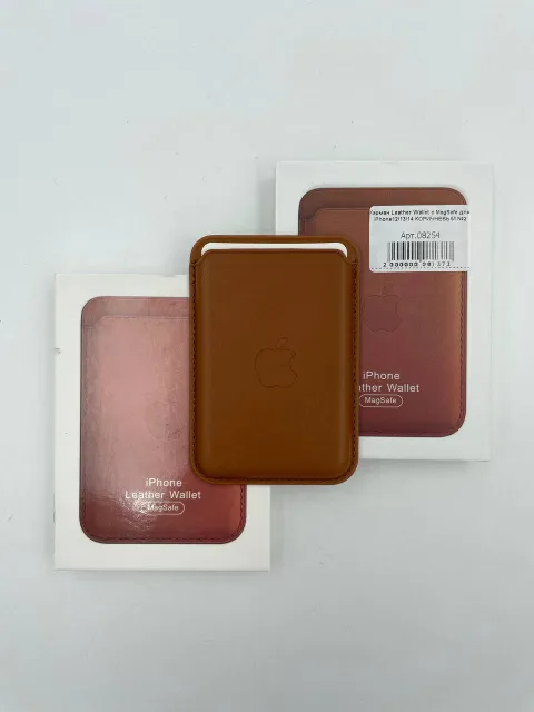 Карман Leather Wallet с MagSafe для iPhone12/13/14/15/16 КОРИЧНЕВЫЙ №2, для iPhone 12, iPhone 13, iPhone 14, арт. 08254