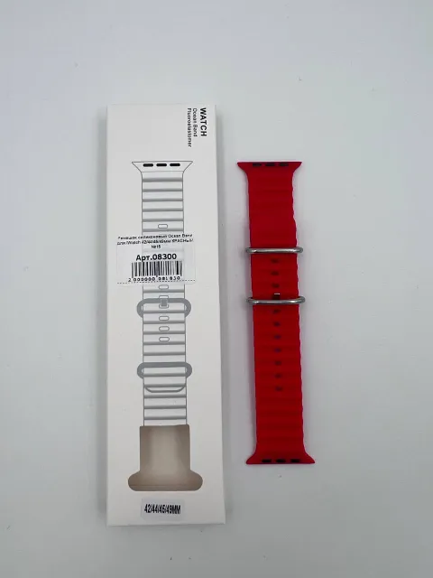 Ремешок силиконовый Ocean Band для iWatch 42/44/45/49мм КРАСНЫЙ №15, для iWatch 42, iWatch 44, iWatch 45, iWatch 49, арт. 08300