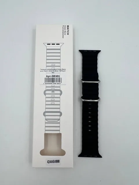 Ремешок силиконовый Ocean Band для iWatch 42/44/45/49мм ЧЕРНЫЙ №2, для iWatch 42, iWatch 44, iWatch 45, iWatch 49, арт. 08301