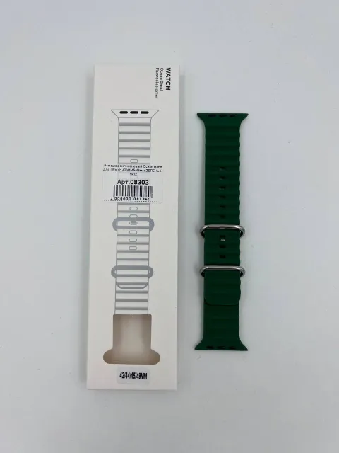 Ремешок силиконовый Ocean Band для iWatch 42/44/45/49мм ЗЕЛЕНЫЙ №12, для iWatch 42, iWatch 44, iWatch 45, iWatch 49, арт. 08303