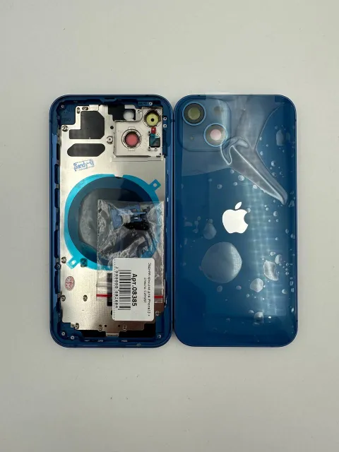 Задняя крышка для iPhone13 + стекло СИНИЙ - ПРЕМИУМ, для iPhone 13, арт. 08385