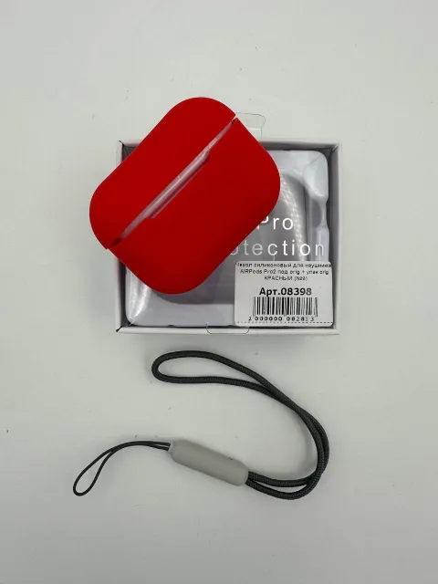 Чехол силиконовый для наушников AIRPods Pro2 под orig + упак.orig КРАСНЫЙ (№9), для AirPods Pro2, арт. 08398