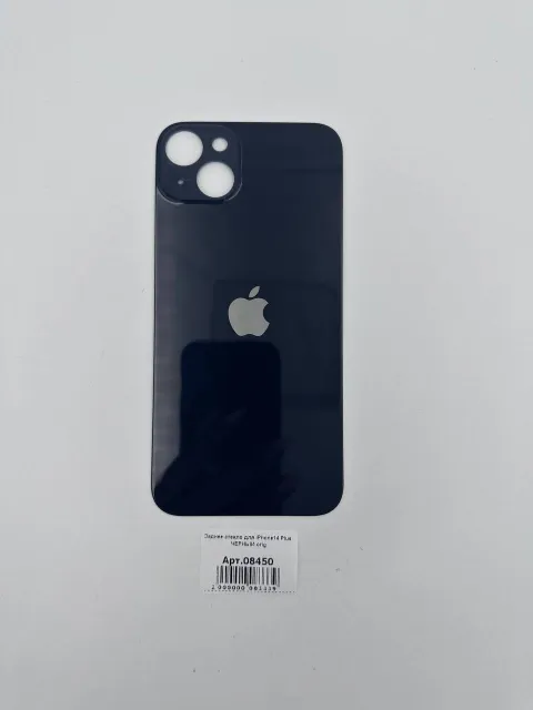 Заднее стекло для iPhone14 Plus ЧЕРНЫЙ (широкое отверстие под камеру) orig, для iPhone 14 Plus, арт. 08450
