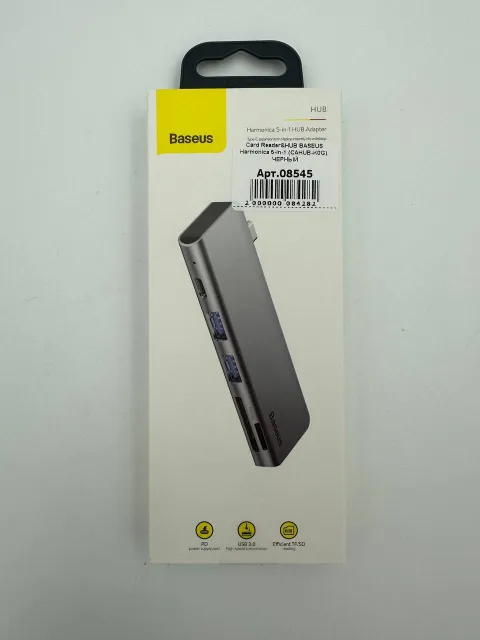 Card Reader&HUB BASEUS Harmonica 5-in-1 (CAHUB-K0G), ЧЕРНЫЙ, арт. 08545